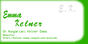 emma kelner business card